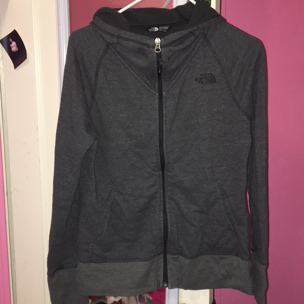 North face zip up sweater